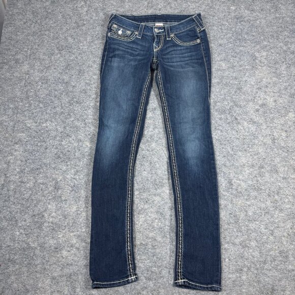 True Religion Blue Straight Leg Jeans - Picture 2 of 14